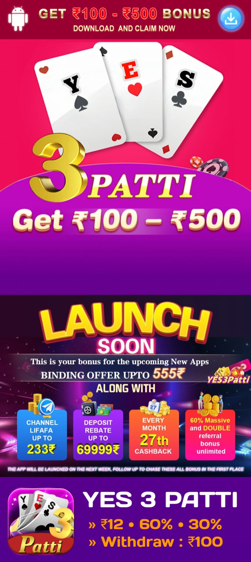 Yes 3Patti App - All Best Rummy App